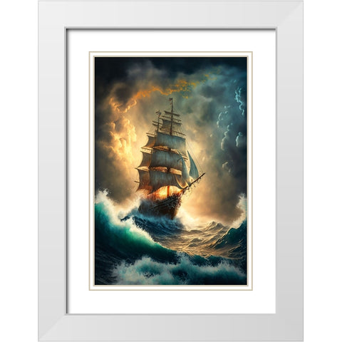 The Flying Dutchman 15 White Modern Wood Framed Art Print with Double Matting by Heere, Ray