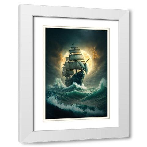 The Flying Dutchman 17 White Modern Wood Framed Art Print with Double Matting by Heere, Ray