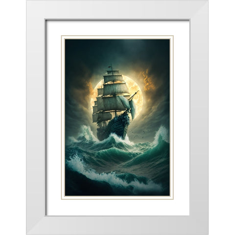 The Flying Dutchman 17 White Modern Wood Framed Art Print with Double Matting by Heere, Ray