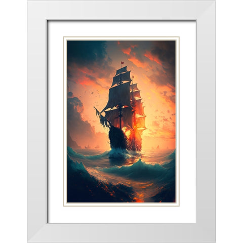 The Flying Dutchman 18 White Modern Wood Framed Art Print with Double Matting by Heere, Ray
