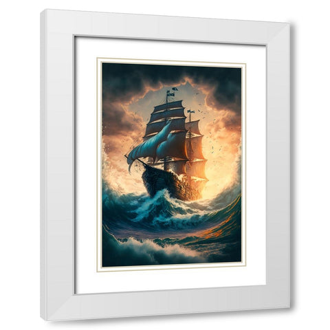 The Flying Dutchman 19 White Modern Wood Framed Art Print with Double Matting by Heere, Ray