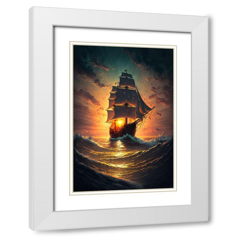 The Flying Dutchman 20 White Modern Wood Framed Art Print with Double Matting by Heere, Ray