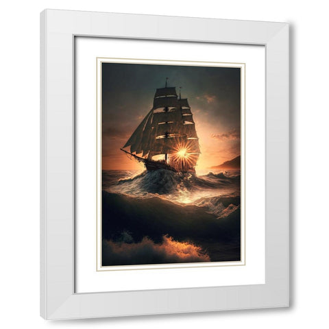 The Flying Dutchman 21 White Modern Wood Framed Art Print with Double Matting by Heere, Ray