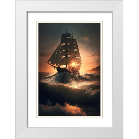 The Flying Dutchman 21 White Modern Wood Framed Art Print with Double Matting by Heere, Ray