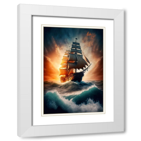 The Flying Dutchman 22 White Modern Wood Framed Art Print with Double Matting by Heere, Ray