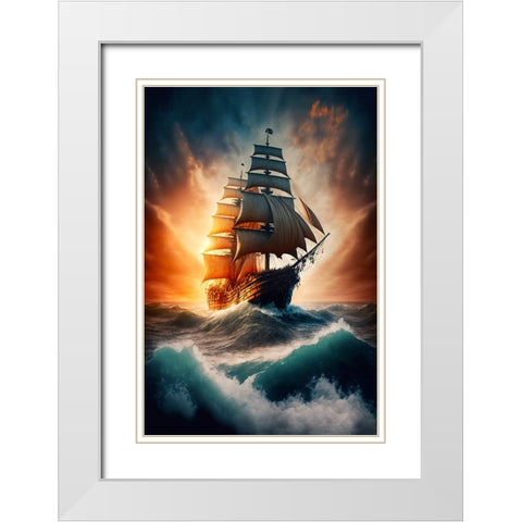 The Flying Dutchman 22 White Modern Wood Framed Art Print with Double Matting by Heere, Ray