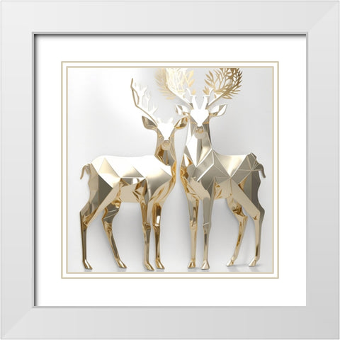 Metallic Majesty 13 White Modern Wood Framed Art Print with Double Matting by Heere, Ray