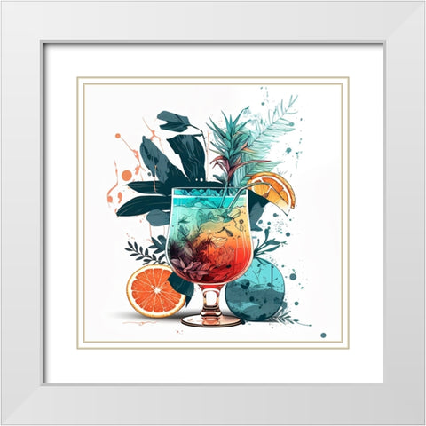 Mid Century Cocktails And Drinks 20 White Modern Wood Framed Art Print with Double Matting by Heere, Ray