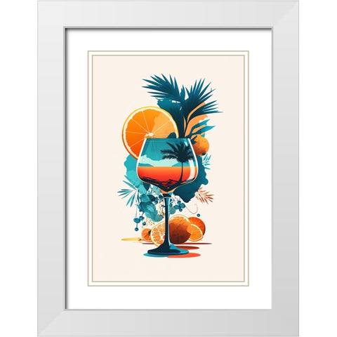 Mid Century Cocktails And Drinks 26 White Modern Wood Framed Art Print with Double Matting by Heere, Ray