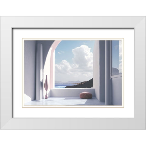 Architectural Photography Balconies 2 White Modern Wood Framed Art Print with Double Matting by Heere, Ray