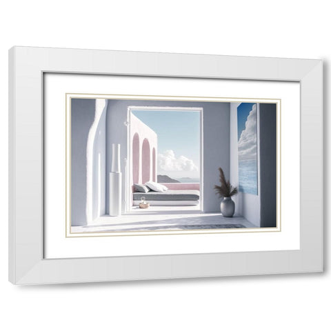 Architectural Photography Balconies 3 White Modern Wood Framed Art Print with Double Matting by Heere, Ray