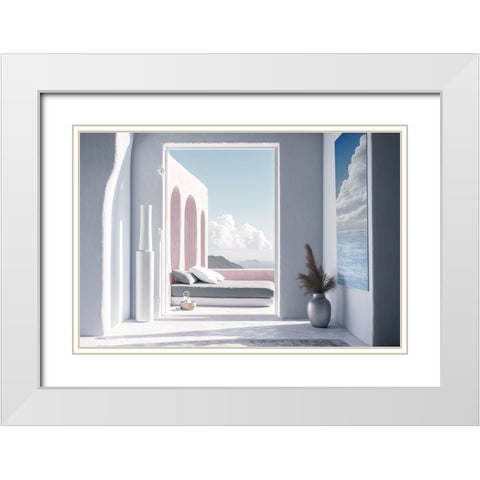 Architectural Photography Balconies 3 White Modern Wood Framed Art Print with Double Matting by Heere, Ray