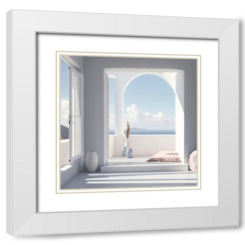 Architectural Photography Balconies 6 White Modern Wood Framed Art Print with Double Matting by Heere, Ray
