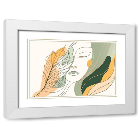 Botanical Minimalism Portraits 2 White Modern Wood Framed Art Print with Double Matting by Heere, Ray