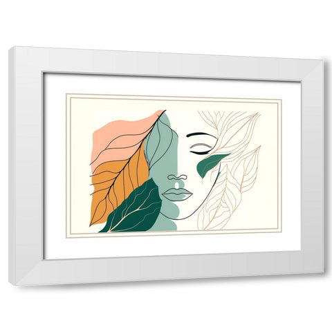 Botanical Minimalism Portraits 3 White Modern Wood Framed Art Print with Double Matting by Heere, Ray