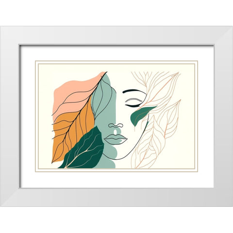 Botanical Minimalism Portraits 3 White Modern Wood Framed Art Print with Double Matting by Heere, Ray