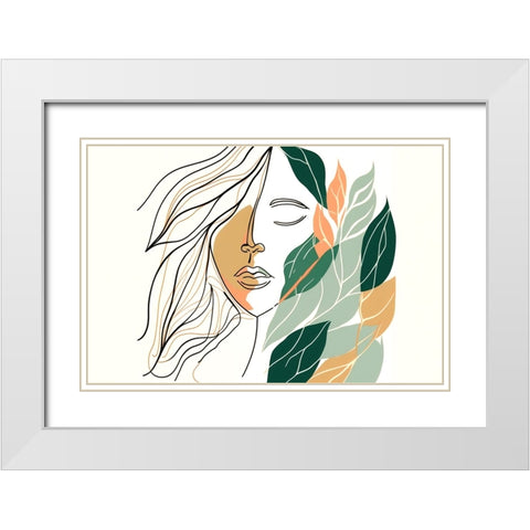 Botanical Minimalism Portraits 4 White Modern Wood Framed Art Print with Double Matting by Heere, Ray