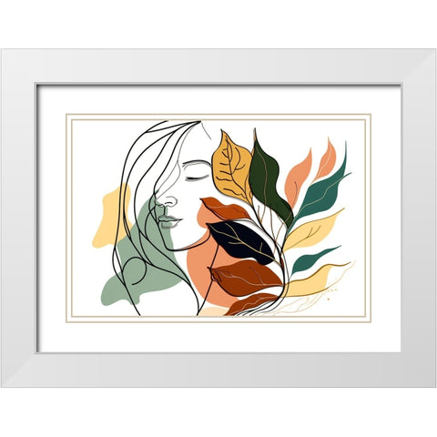 Botanical Minimalism Portraits 5 White Modern Wood Framed Art Print with Double Matting by Heere, Ray