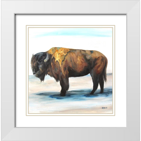 Commander White Modern Wood Framed Art Print with Double Matting by Gould, Renee