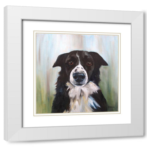 Dog 2-15 White Modern Wood Framed Art Print with Double Matting by Gould, Renee