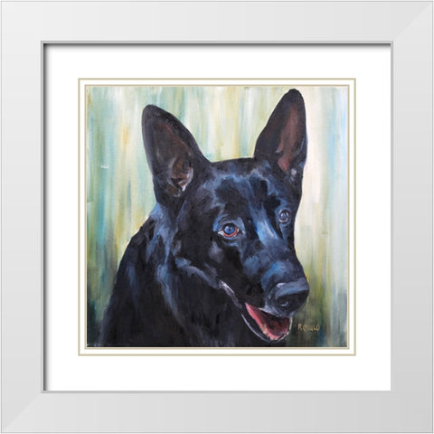 Dog 2-18 White Modern Wood Framed Art Print with Double Matting by Gould, Renee