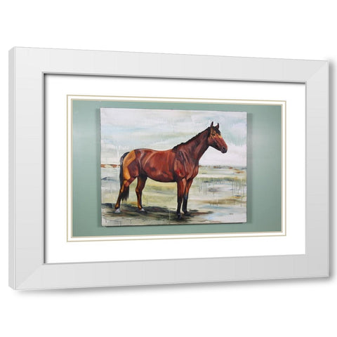 Fearless White Modern Wood Framed Art Print with Double Matting by Gould, Renee