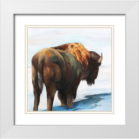 Headed East White Modern Wood Framed Art Print with Double Matting by Gould, Renee
