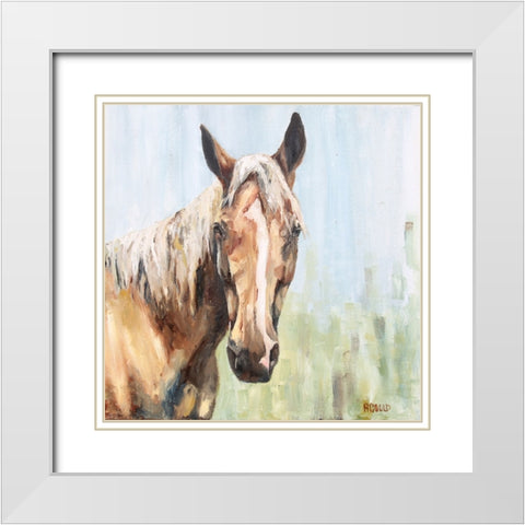 Horse 1-6 White Modern Wood Framed Art Print with Double Matting by Gould, Renee