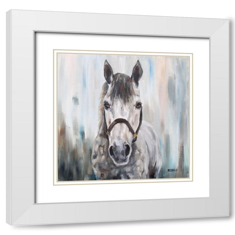 Horse 2-12 White Modern Wood Framed Art Print with Double Matting by Gould, Renee