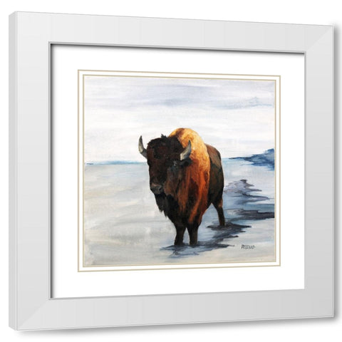 Iceman White Modern Wood Framed Art Print with Double Matting by Gould, Renee