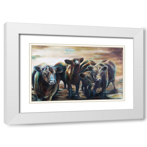 Jokers White Modern Wood Framed Art Print with Double Matting by Gould, Renee