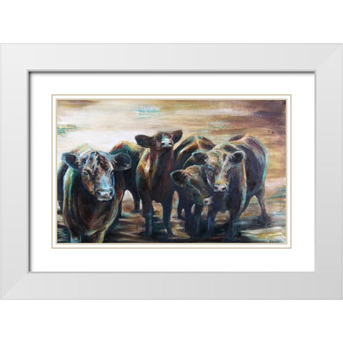 Jokers White Modern Wood Framed Art Print with Double Matting by Gould, Renee