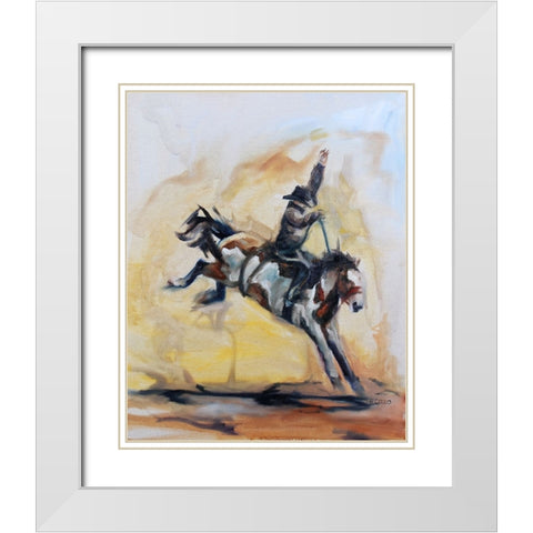 Let er Buck White Modern Wood Framed Art Print with Double Matting by Gould, Renee