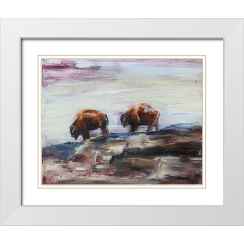 On The Edge White Modern Wood Framed Art Print with Double Matting by Gould, Renee