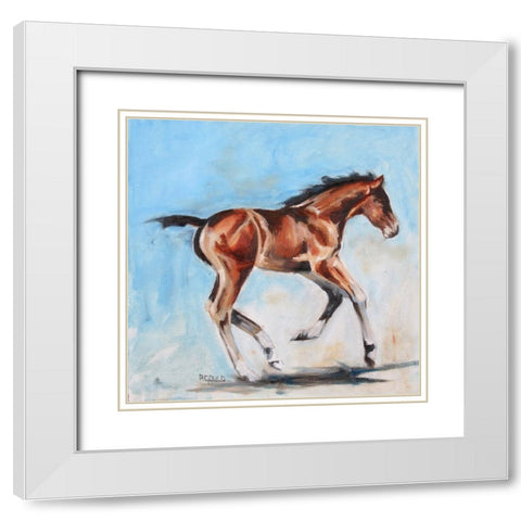 On The Move White Modern Wood Framed Art Print with Double Matting by Gould, Renee
