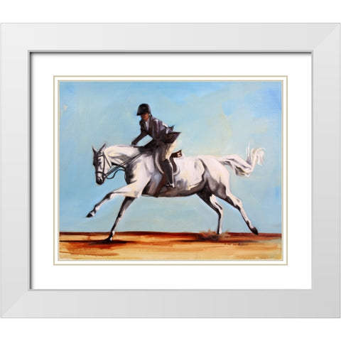 Stretching Out White Modern Wood Framed Art Print with Double Matting by Gould, Renee