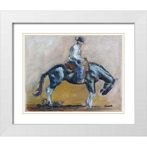 Taking Him Back White Modern Wood Framed Art Print with Double Matting by Gould, Renee