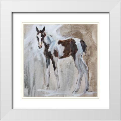 Tiggs White Modern Wood Framed Art Print with Double Matting by Gould, Renee