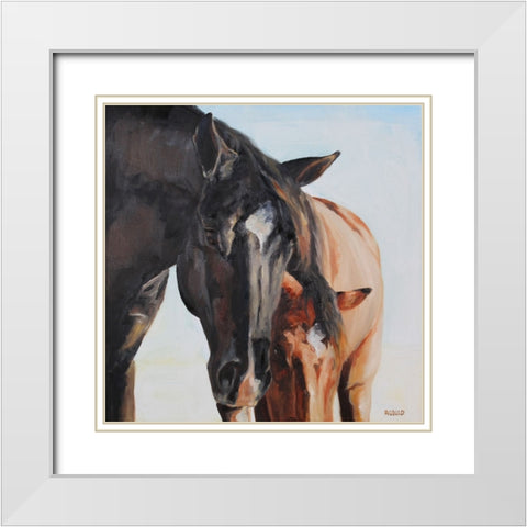 Winston White Modern Wood Framed Art Print with Double Matting by Gould, Renee