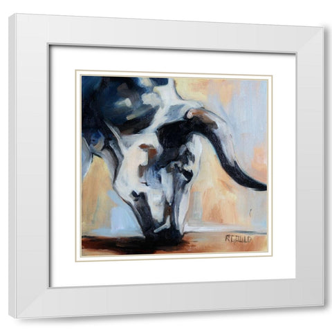 Grazing White Modern Wood Framed Art Print with Double Matting by Gould, Renee