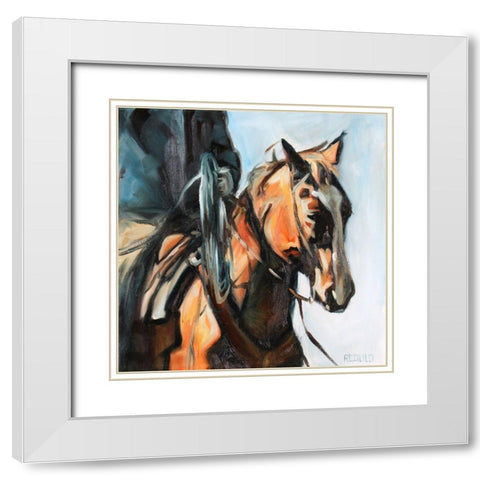 Red Roper White Modern Wood Framed Art Print with Double Matting by Gould, Renee