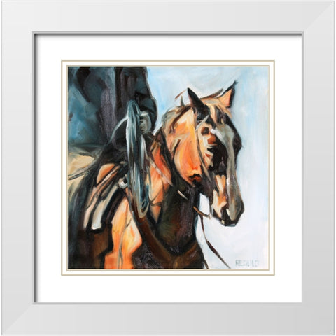 Red Roper White Modern Wood Framed Art Print with Double Matting by Gould, Renee
