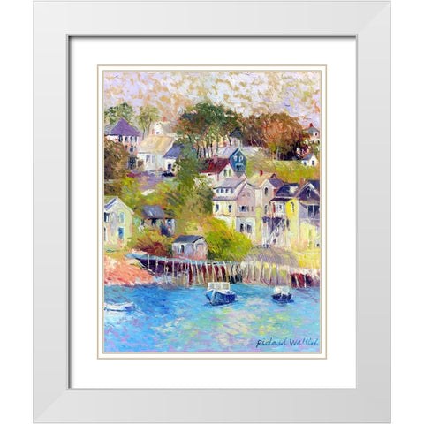 Maine White Modern Wood Framed Art Print with Double Matting by Wallich, Richard