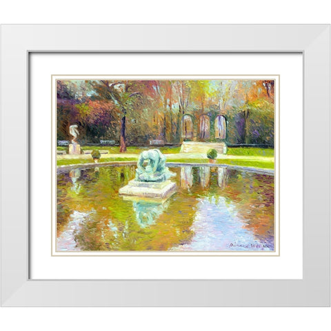 Rodin Museum White Modern Wood Framed Art Print with Double Matting by Wallich, Richard