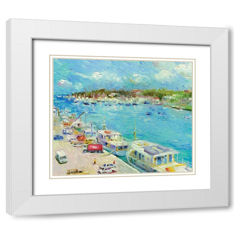 Bahamas White Modern Wood Framed Art Print with Double Matting by Wallich, Richard