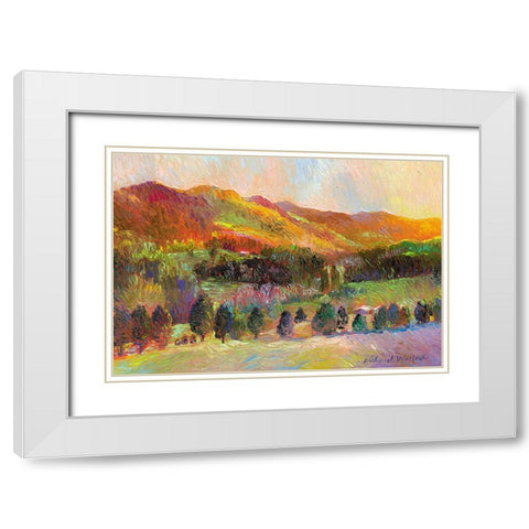 Colorado Sunset White Modern Wood Framed Art Print with Double Matting by Wallich, Richard