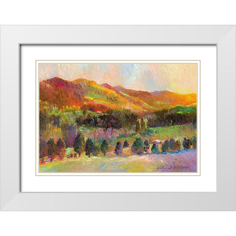 Colorado Sunset White Modern Wood Framed Art Print with Double Matting by Wallich, Richard