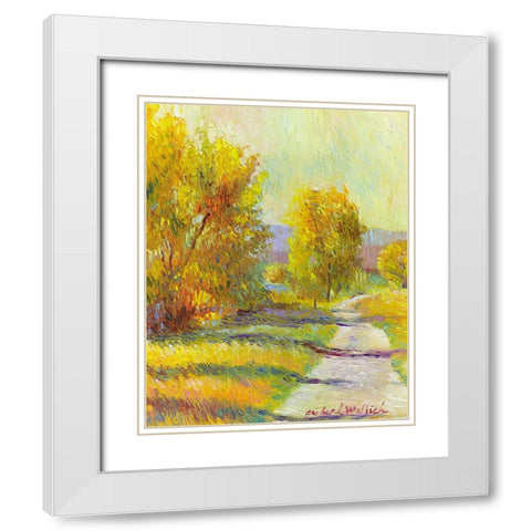 Golden Summer White Modern Wood Framed Art Print with Double Matting by Wallich, Richard