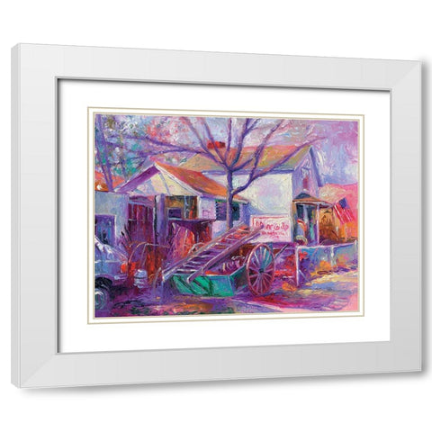 Mercado White Modern Wood Framed Art Print with Double Matting by Wallich, Richard
