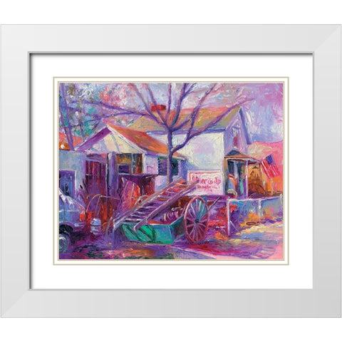 Mercado White Modern Wood Framed Art Print with Double Matting by Wallich, Richard